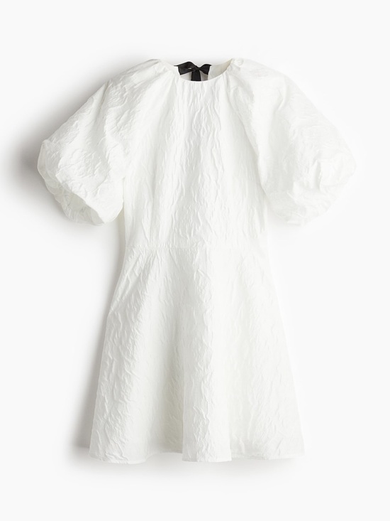 H&M Dresses & Skirts - H&M JACQUARD-WEAVE TIE-BACK DRESS